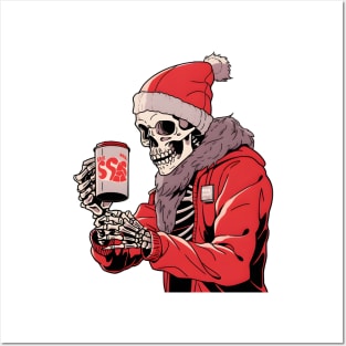 Christmas Celebration with a Skull Twist Posters and Art